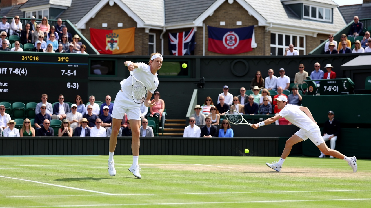 Sinner domina com o saque e avança às semifinais de Wimbledon sob calor intenso